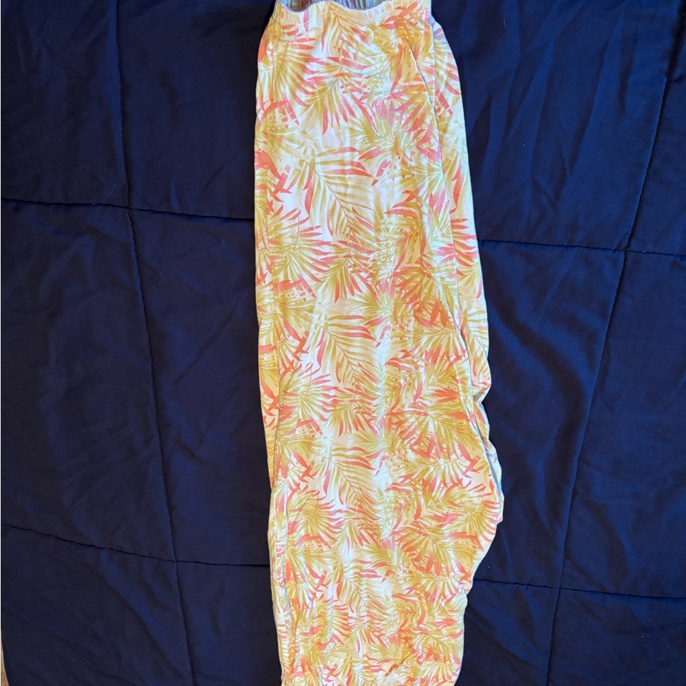 Tropical Leaf Print sleep pants